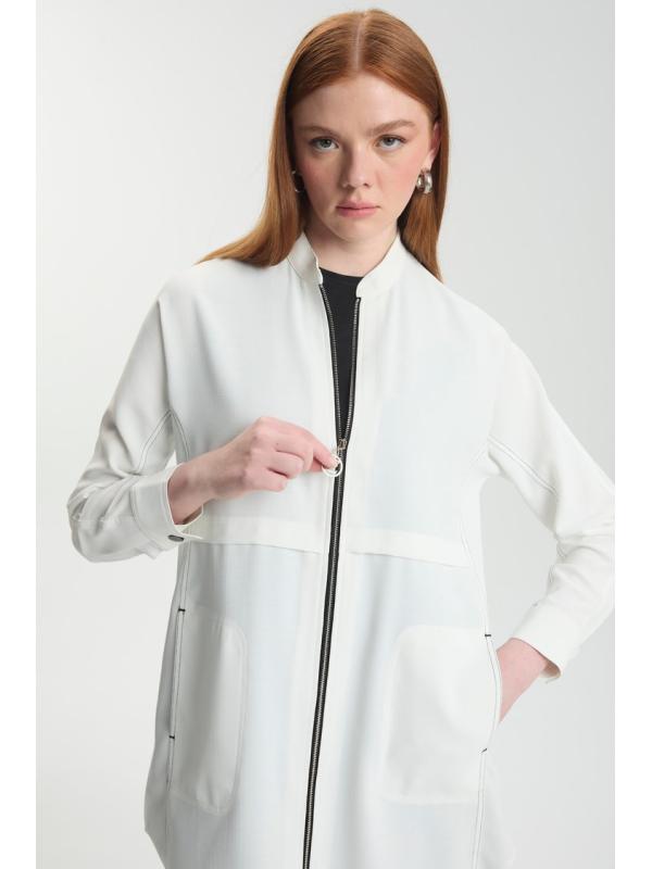  veste avec Fermeture éclair détaillée C-0130