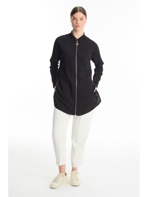  veste avec Fermeture éclair détaillée C-0130