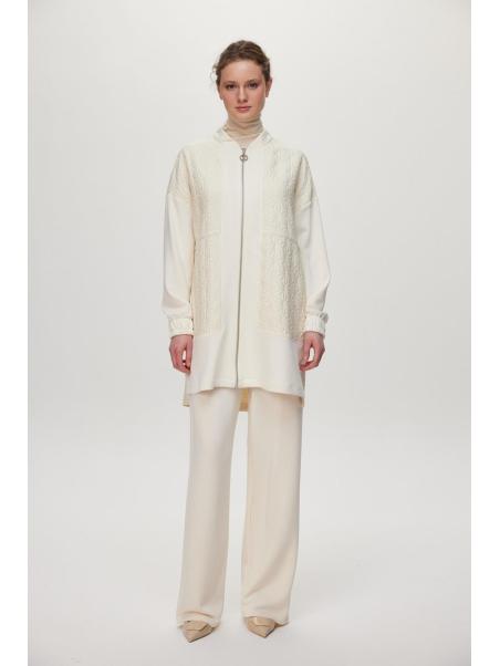 Ensemble deux péices  combinaison double crème TK-1683