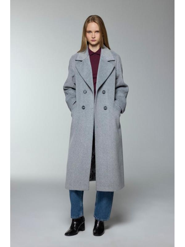 Manteau de chinchilla à double boutonnage 13300