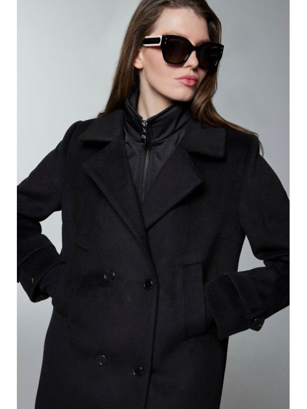 Manteau à double boutonnage matelassé 13840