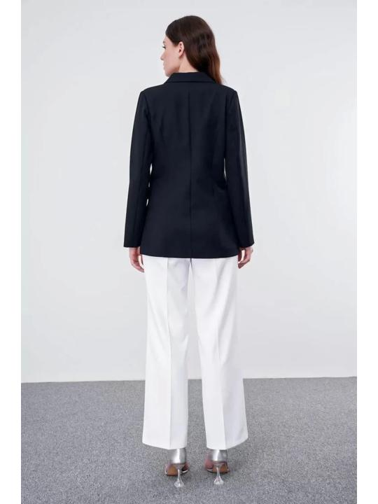 Veste blazer à double boutonnage à simple bouton C-0070