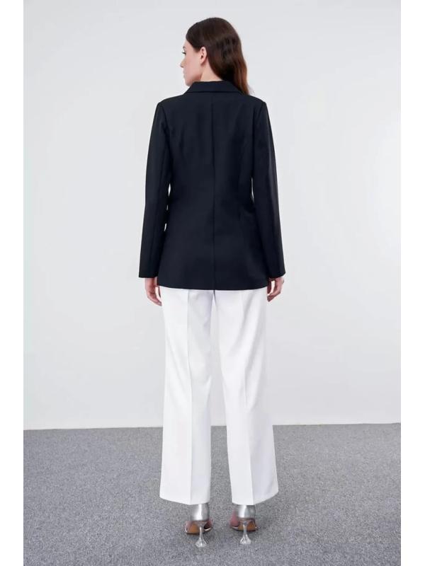 Veste blazer à double boutonnage à simple bouton C-0070