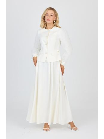 Veste et jupe à manches en dentelle Ensemble deux pièces/ TK-1529