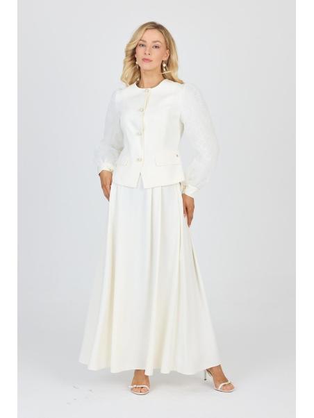 Veste et jupe à manches en dentelle Ensemble deux pièces/ TK-1529