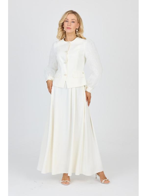 Veste et jupe à manches en dentelle Ensemble deux pièces/ TK-1529