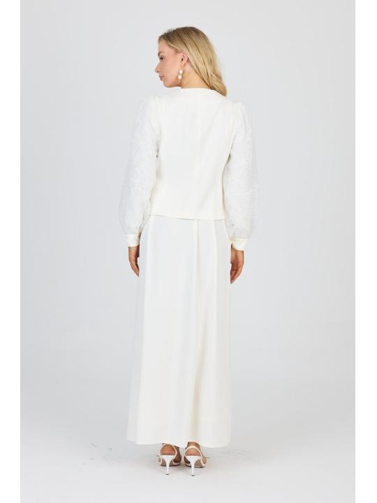 Veste et jupe à manches en dentelle Ensemble deux pièces/ TK-1529