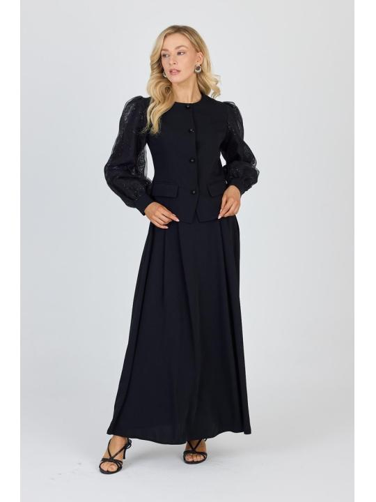 Veste et jupe à manches en dentelle Ensemble deux pièces/ TK-1529