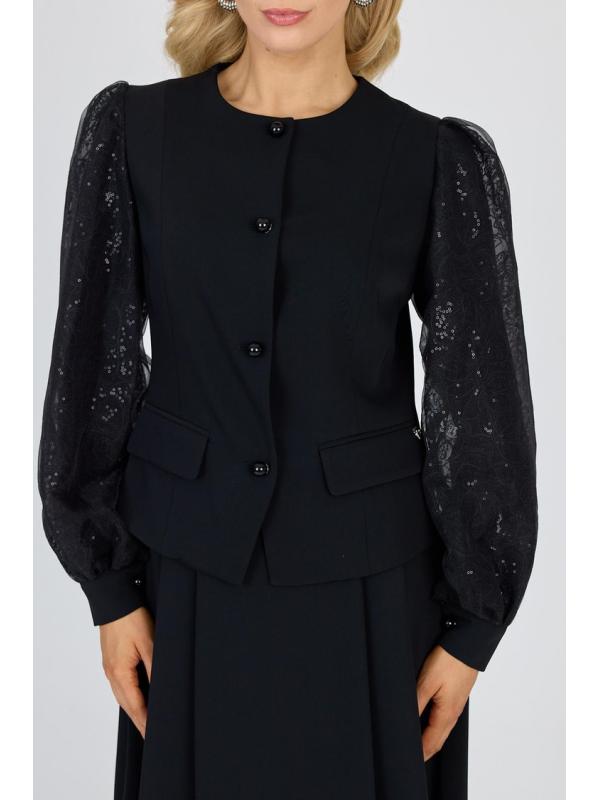 Veste et jupe à manches en dentelle Ensemble deux pièces/ TK-1529