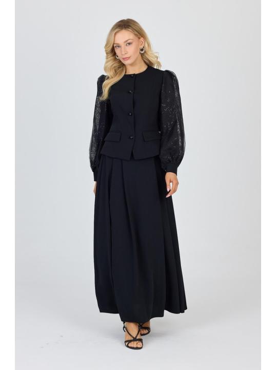 Veste et jupe à manches en dentelle Ensemble deux pièces/ TK-1529