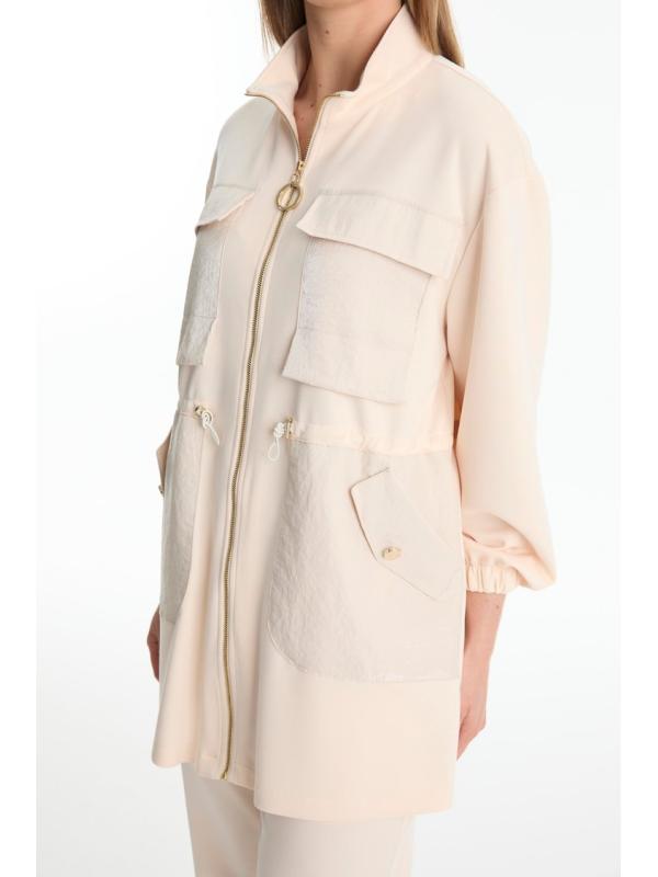 Ensemble deux pièces avec détails de garniture et poches TK-1498*