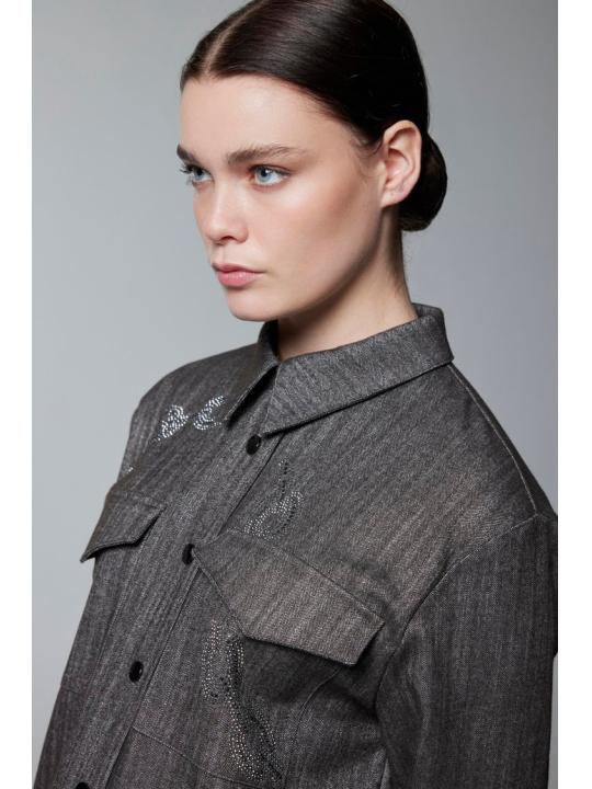 Chemise à motifs avec poches détaillées G-0117