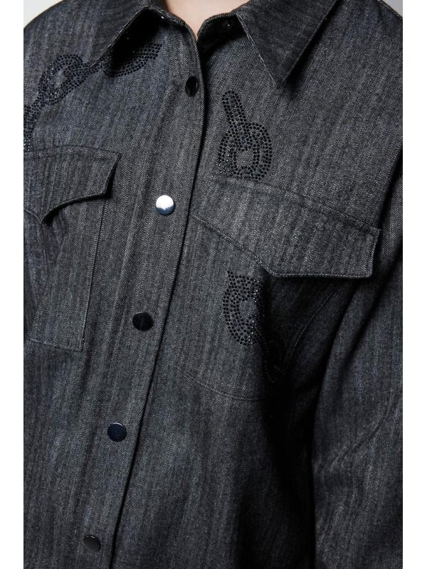 Chemise à motifs avec poches détaillées G-0117