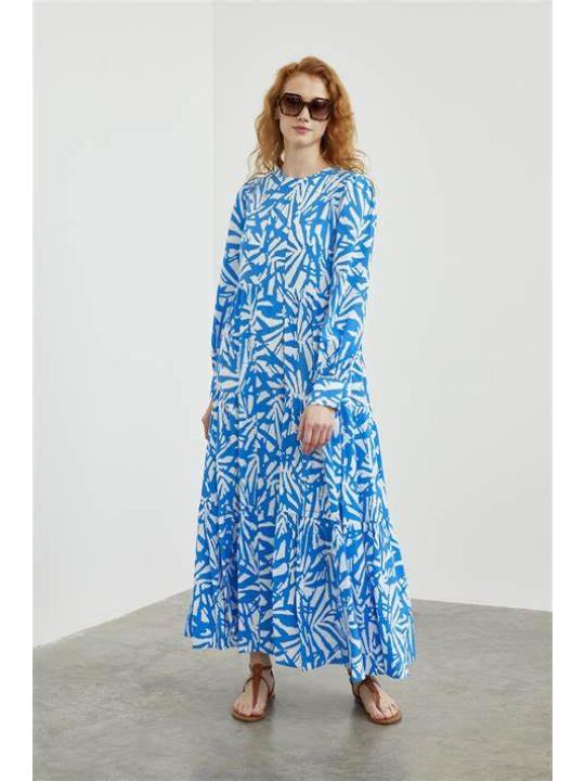  Robe longue à motifs E-0413