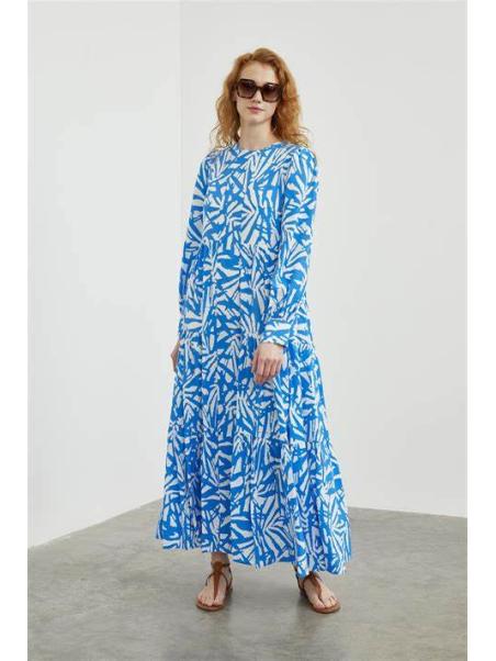  Robe longue à motifs E-0413